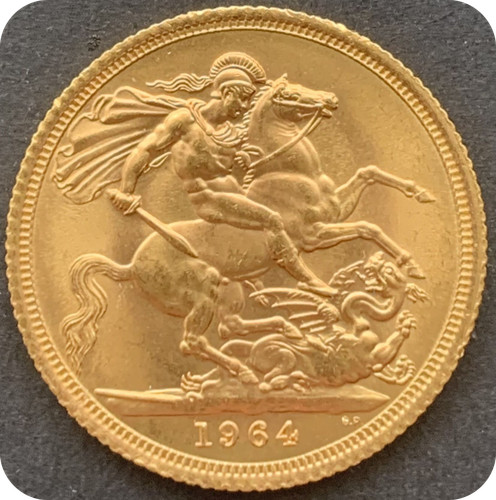 1964 full gold sovereign - 1964,