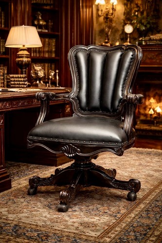Mahogany desk office chair - desk,