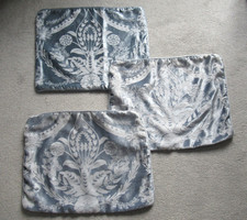 Laura Ashley Damask Velour Velvet Duck Egg Cushion Covers  50cm x 40cm x 3