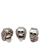 3pcs Halloween Skull Tea light