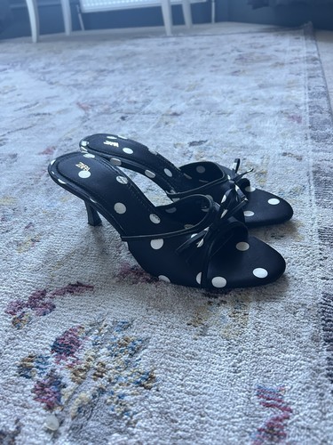 Satin polka dot black - dot, and