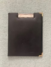 Faux Leather Black A4 File Folder Office Clip Board Protective Document Case