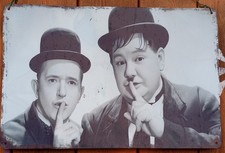 Laurel and Hardy Metal Sign