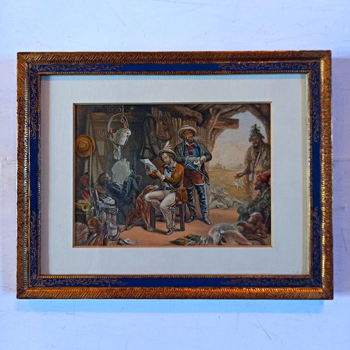 Framed george baxter print - framed,