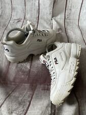 FILA Disruptor 2 II Women's Trainers Premium White Size UK 6 Embroidered