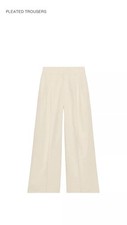Zara Vanilla Pleated Wide Leg