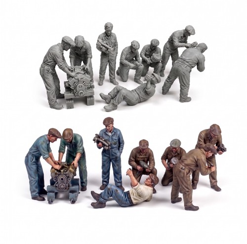 Mechanics figures set - set, +