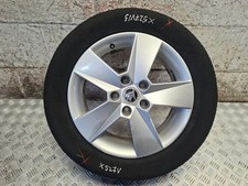 SKODA OCTAVIA MK3 5E 2017 ''16 ALLOY WHEEL DAMAGED TYRE R16 6.5J ET46 5E0601025H