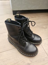 Black Leather The Original Dr. Martens Black Leather Lace Up Boots Size 5 BNWOT