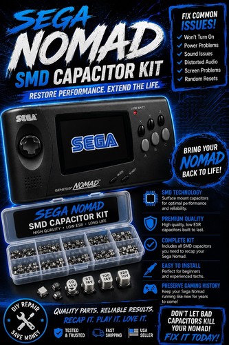 Sega nomad capacitor kit - 🔥sega,