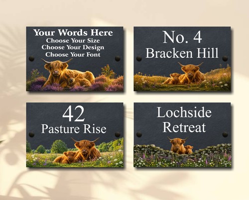Highland cow designs slate - highland,