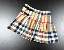 Auth Girls BURBERRY London Beige Nova Check Cotton Baby Kids Skirt Size 9M 71cm