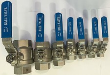 BSP STAINLESS STEEL 316 2 PIECE LOCKABLE BALL VALVES - 1/4" - 2" 70 BAR RATED