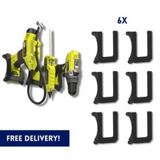 6 PCS Tool Holder Wall Mount
