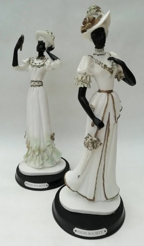 Edwardian lady resin figurines - edwardian,