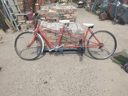 Red tandem bicycle - tandem,