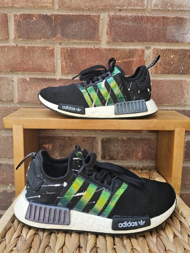 Adidas nmd black green - adidas, nmd_r1