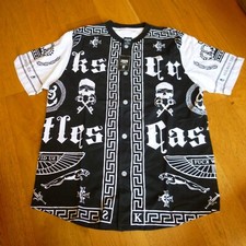 Crooks and Castles Black Order Baseball Jersey Men's Size M Medium NEW BNWT