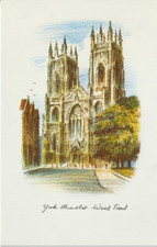 YORK -  THE MINSTER WEST FRONT