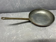 Vintage Peerage Copper Frying Pan – 8” Tin Lined with Brass Handle – Made in UK