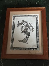 Bali Silk Painting Framed