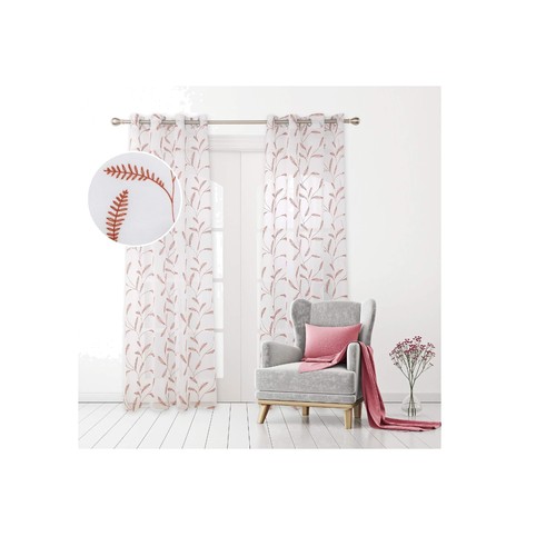 Sheer eyelet curtains panel - sheer,