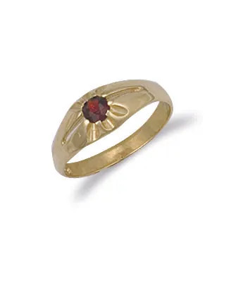 9ct yellow gold garnet - yellow,