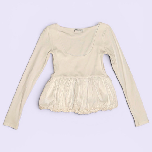 Zara white bubble - white, hem