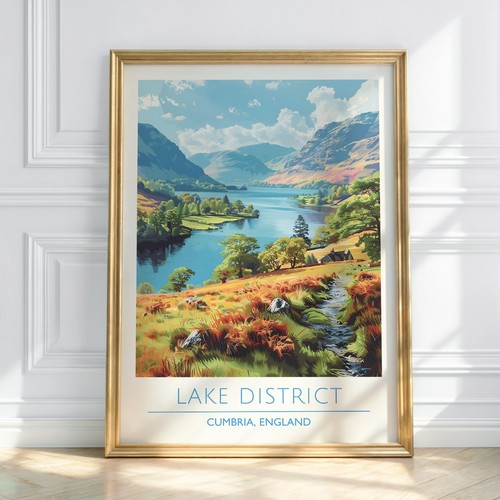 Lake district vintage travel - district,