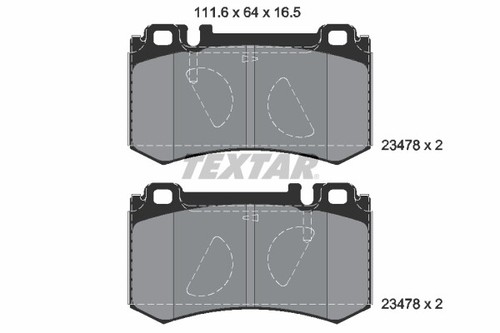 Textar 2347801 brake - 2347801, pad