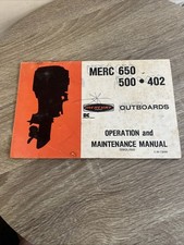 MERCURY MERC 650 500 SS OUTBOARD MOTOR OPERATION AND MAINTENANCE MANUAL 1968 - 2