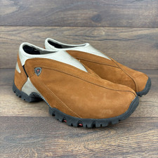 ECCO Receptor Shoes Brown Leather Slip On - Women’s Size UK 6 Rare Y2K