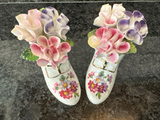 royal staffordshire Sweet Pea  Flower 2 Boots figurines
