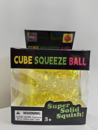 Golden glitter cube squeeze - golden,