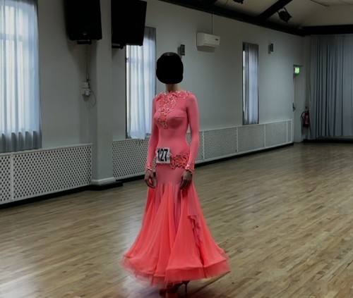 Beautiful coral ballroom dress - beautiful,