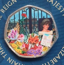 The Land of Hope And Glory 50p Shaped Coin The Death of Princess Diana