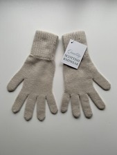 100% Pure Cashmere Earl Grey Ladies Gloves Made In Scotland Womens RRP£45 50%OFF