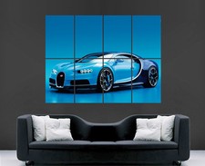 BUGATTI POSTER CHIRON CAR SUPERCAR FAST  ART LARGE IMAGE GIANT PRINT PICTURE