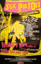 Sex Pistols Poster - The Filthy Lucre tour. Original 60"x40"