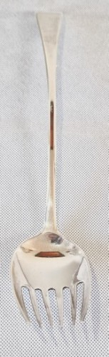 Antique silver serving - silver, spoon