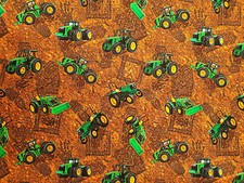 Tractor Digger fabric UK 100%