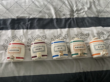 VTG 5 x Wade Royal Victoria Ceramic Barrel  scotch, port ,gin ,sherry , rum