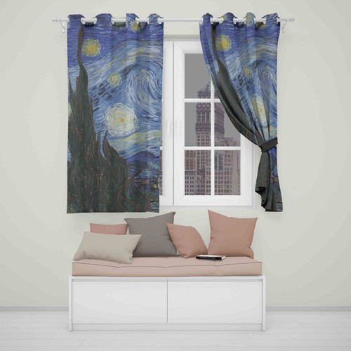 Van gogh starry - van, curtain