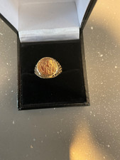 Gold Mexican coin ring 2.5g