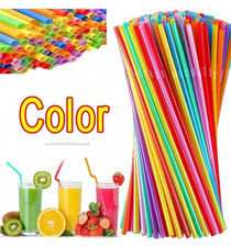  100 Neon Straws Flexible