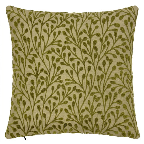 Cushion cover green olive leaf - green,