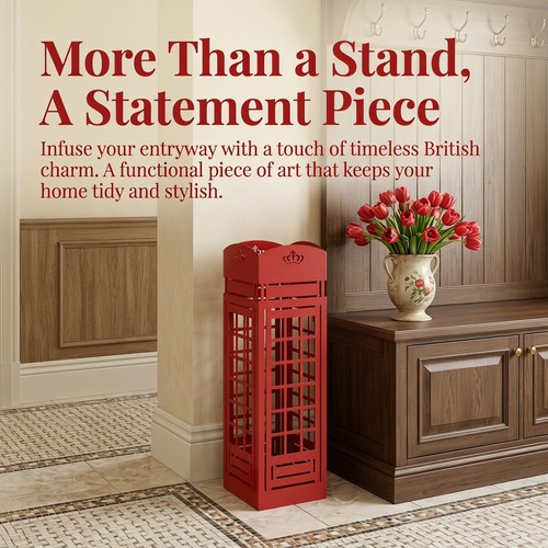 Red umbrella iron storage rack - umbrella,