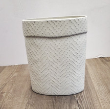 Cream Oval Ceramic Vase with