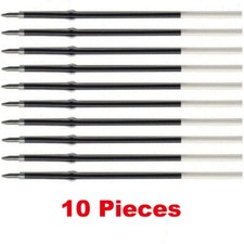 BLACK INK BIRO REFILL 107mm 10.7cm BALLPOINT PEN REPLACEMENT Medium Nib Premium