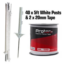 White 5ft posts 20mm - 40,